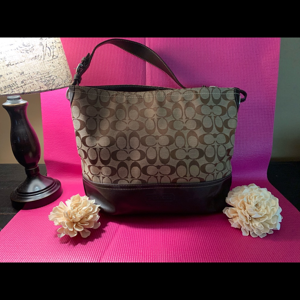 Coach Signature Fabric Hobo Bag